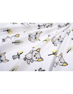 DIM Σετ Σεντόνια Baby Foxes 595 120X160 White-Grey 2