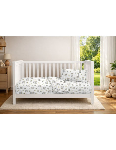 DIM Σετ Σεντόνια Baby Foxes 595 120X160 White-Grey
