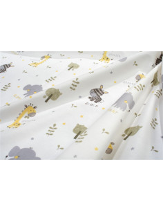 DIM Σετ Σεντόνια Happy Safari 713 120X160 White-Grey 2