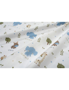 DIM Σετ Σεντόνια Happy Safari 711 120X160 White-Sky Blue 2
