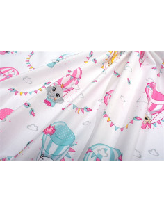 DIM Σετ Σεντόνια The Floating Zoo 597 120X160 White-Pink 2