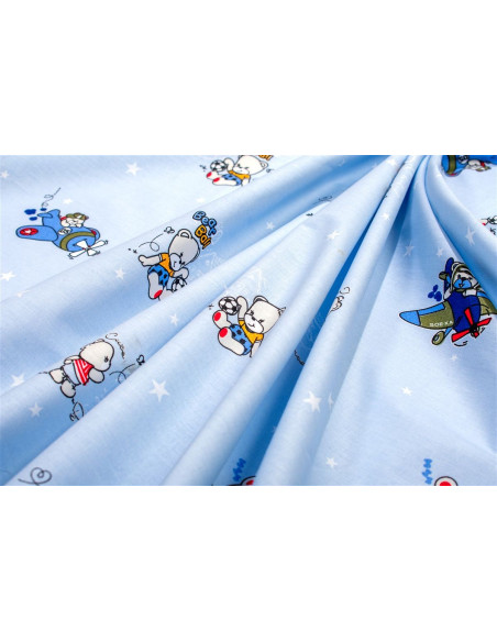 DIM Σετ Σεντόνια Bear's Playtime 591 120X160 Sky Blue