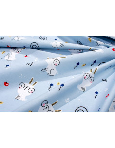 DIM Σετ Σεντόνια Rabbit Garden 584 120X160 Sky Blue 2