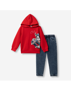 FUNKY FOR BABY Παιδικό Σετ Παντελόνι 2τμχ Κόκκινο