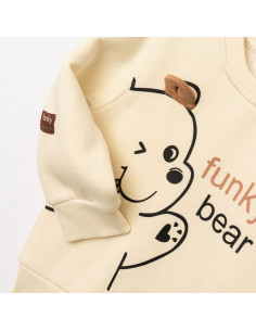 FUNKY FOR BABY Βρεφικό Σετ Φόρμα 2τμχ Μπεζ 2
