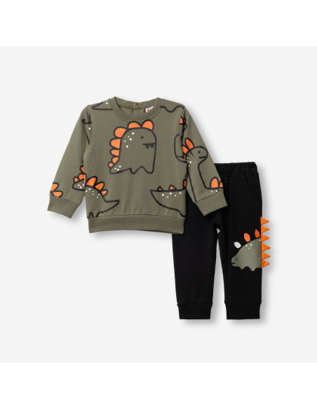 FUNKY FOR BABY Βρεφικό Σετ Φόρμα 2τμχ Χακί