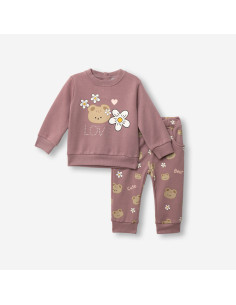 FUNKY FOR BABY Βρεφικό Σετ Φόρμα 2τμχ Σάπιο Μήλο