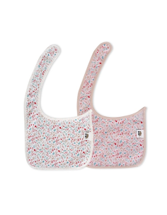 INTERBABY Flowers Σαλιάρες Αδιάβροχες Bamboo Velcro Σετ...