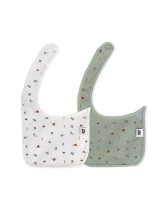 INTERBABY Flowers Σαλιάρες Αδιάβροχες Bamboo Velcro Σετ...