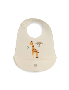 INTERBABY Flowers Σαλιάρα Σιλικόνης Beige 4m+