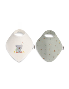 INTERBABY Σαλιάρες Bandana Bamboo 2τμχ Granja Koala Green...