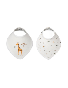 INTERBABY Σαλιάρες Bandana Bamboo 2τμχ Jirafa Savanna...