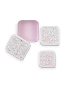 INTERBABY Σετ Δοχείων Φαγητού 3τμχ Flowers Pink 2