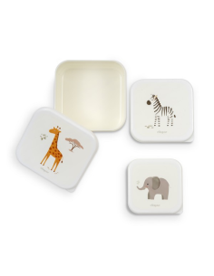 INTERBABY Σετ Δοχείων Φαγητού 3τμχ Jirafa Savanna Beige 2