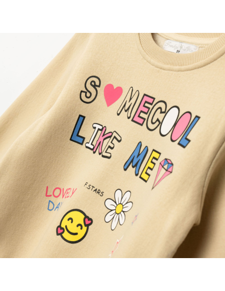 FUNKY FOR BABY Παιδικό Σετ Φόρμα 2τμχ Μπεζ