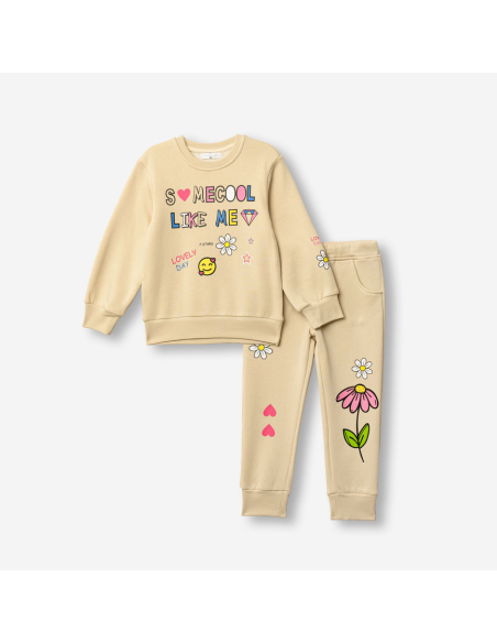 FUNKY FOR BABY Παιδικό Σετ Φόρμα 2τμχ Μπεζ
