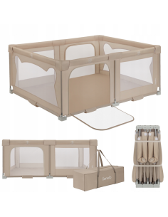 Lionelo Florence XL Easy Fold Πάρκο 180X200cm Beige Sand