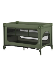 Lionelo Jasmin Easy Fold Παρκοκρέβατο 2 Επιπέδων Olive Green