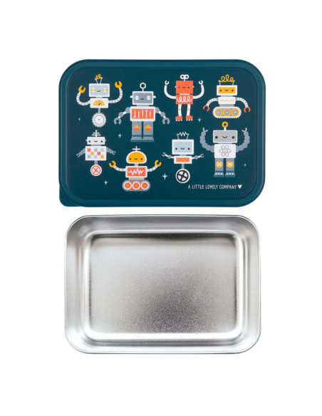 A Little Lovely Company Δοχείο Φαγητού από Ανοξείδωτο Ατσάλι 900ml Robots