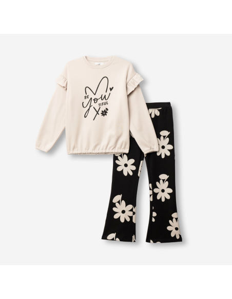 FUNKY FOR BABY Παιδικό Σετ Παντελόνα 2τμχ Μπεζ