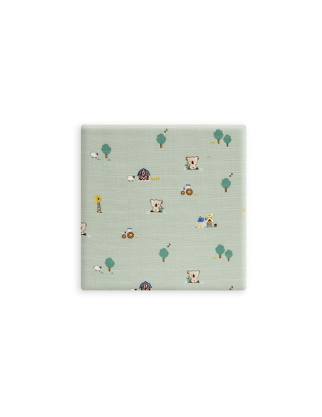 INTERBABY Πάνες Αγκαλιάς 80x80 Σετ 3 τμχ Granja Koala Green