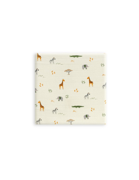 INTERBABY Πάνες Αγκαλιάς 80x80 Σετ 3 τμχ Jirafa Savanna Beige