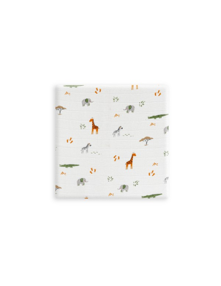 INTERBABY Πάνες Αγκαλιάς 80x80 Σετ 3 τμχ Jirafa Savanna Beige