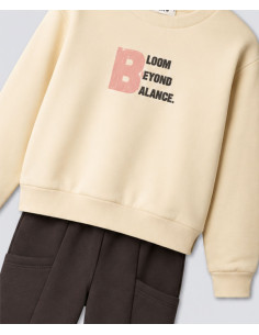 NEK KIDSWEAR Παιδικό Σετ Φόρμα 2τμχ Εκρού 2