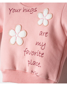 NEK KIDSWEAR Βρεφικό Σετ Φόρμα 2τμχ  Ροζ 2