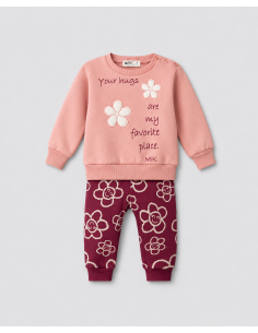 NEK KIDSWEAR Βρεφικό Σετ Φόρμα 2τμχ  Ροζ