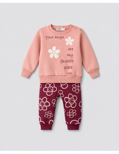 NEK KIDSWEAR Βρεφικό Σετ Φόρμα 2τμχ  Ροζ