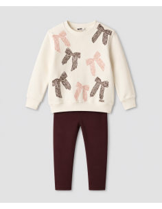 NEK KIDSWEAR Παιδικό Σετ Κολάν 2τμχ Eκρου