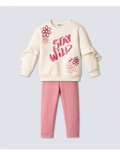 NEK KIDSWEAR Παιδικό Σετ Κολάν 2τμχ Eκρου