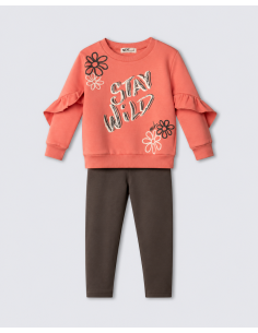 NEK KIDSWEAR Παιδικό Σετ Κολάν 2τμχ Κοραλί