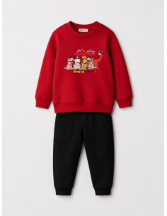 NEK KIDSWEAR Παιδικό Σετ Φόρμα 2τμχ Κόκκινο
