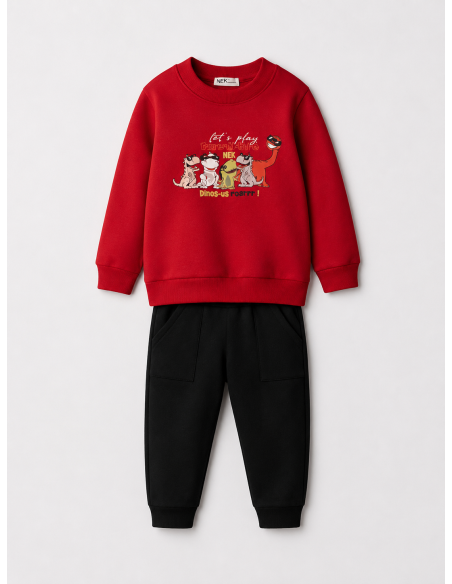 NEK KIDSWEAR Παιδικό Σετ Φόρμα 2τμχ Κόκκινο