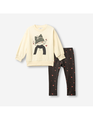 FUNKY FOR BABY Παιδικό Σετ Κολάν 2τμχ Cream