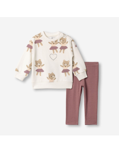 FUNKY FOR BABY Βρεφικό Σετ Κολάν 2τμχ Εκρού