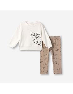 FUNKY FOR BABY Βρεφικό Σετ Κολάν 2τμχ Εκρού