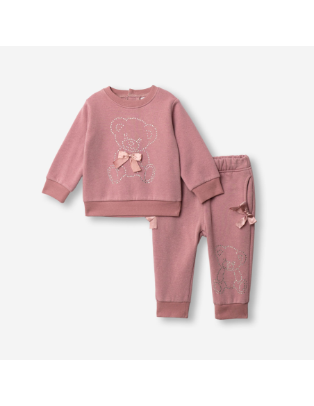 FUNKY FOR BABY Βρεφικό Σετ Φόρμα 2τμχ Σάπιο Μήλο