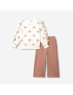 FUNKY FOR BABY Παιδικό Σετ Παντελόνα 2τμχ Εκρού
