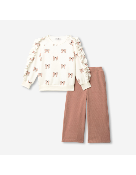 FUNKY FOR BABY Παιδικό Σετ Παντελόνα 2τμχ Εκρού