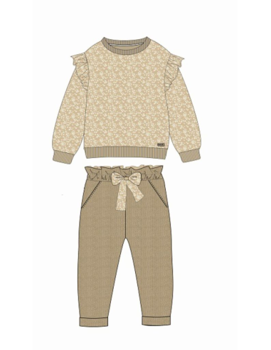 FUNKY FOR BABY Παιδικό Σετ Παντελόνι 2τμχ Μπεζ