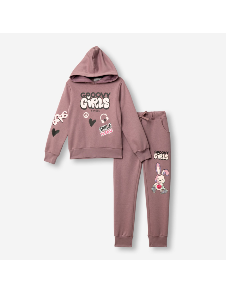FUNKY FOR BABY Παιδικό Σετ Φόρμα 2τμχ Σάπιο Μήλο