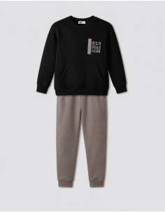 NEK KIDSWEAR Παιδικό Σετ Φόρμα 2τμχ Μαύρο