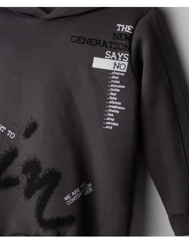 NEK KIDSWEAR Παιδικό Σετ Φόρμα 2τμχ Ανθρακί