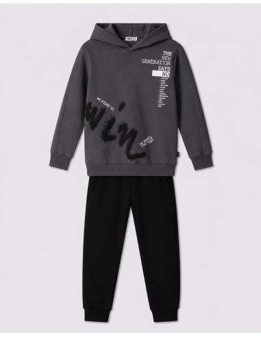 NEK KIDSWEAR Παιδικό Σετ Φόρμα 2τμχ Ανθρακί
