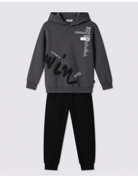 NEK KIDSWEAR Παιδικό Σετ Φόρμα 2τμχ Ανθρακί