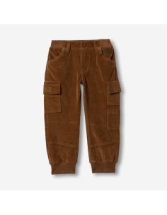 FUNKY FOR BABY Παιδικό Παντελόνι Κοτλέ Cargo Καφέ