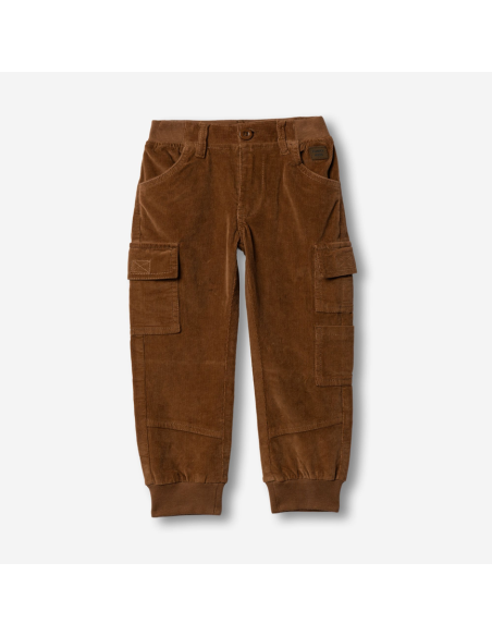FUNKY FOR BABY Παιδικό Παντελόνι Κοτλέ Cargo Καφέ